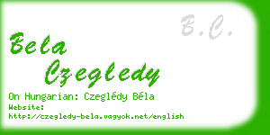 bela czegledy business card