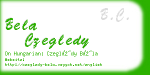 bela czegledy business card